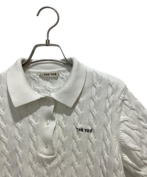 THE TOE（ザ・トゥー）the toe (ザ・トゥー) Herald Short Sleeve Polo Knit ホワイト サイズ:Mの古着・服飾アイテム