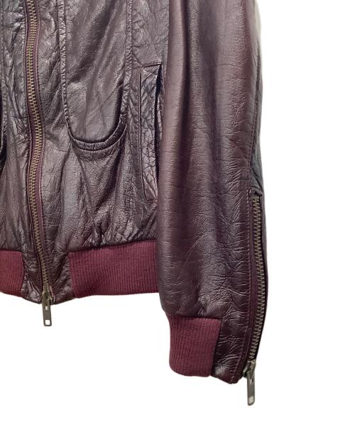 lidah（リダ）lidah (リダ) ホースレザー シングルライダース レザージャケット ブラウン サイズ:Sの古着・服飾アイテム
