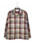 SUGARHILL（シュガーヒル）の古着「OMBRE PLAID OPEN COLLAR BLOUSE」｜グレー×レッド