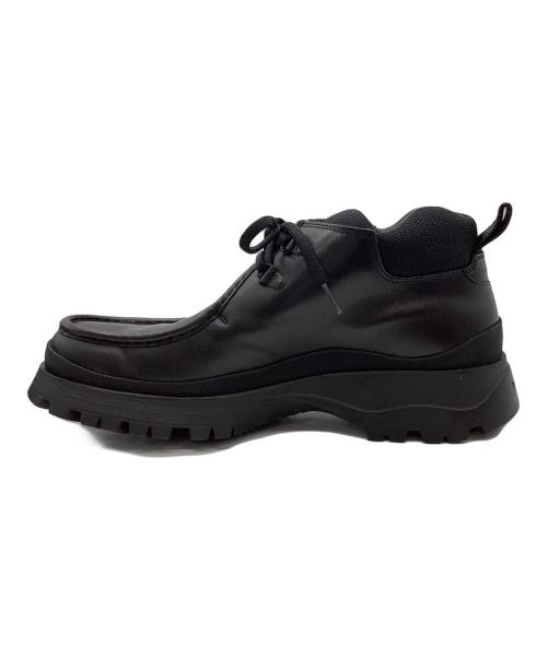 PRADA（プラダ）PRADA (プラダ) SKISKOLAER + OD チャッカーブーツ ブラック サイズ:TG.8の古着・服飾アイテム