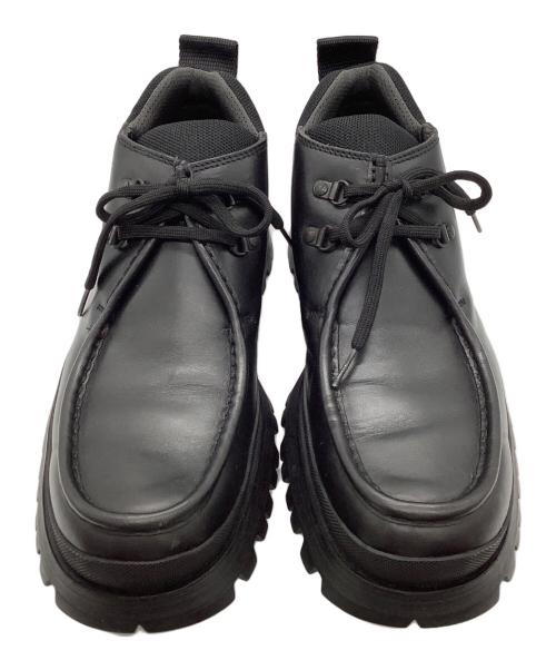 PRADA（プラダ）PRADA (プラダ) SKISKOLAER + OD チャッカーブーツ ブラック サイズ:TG.8の古着・服飾アイテム