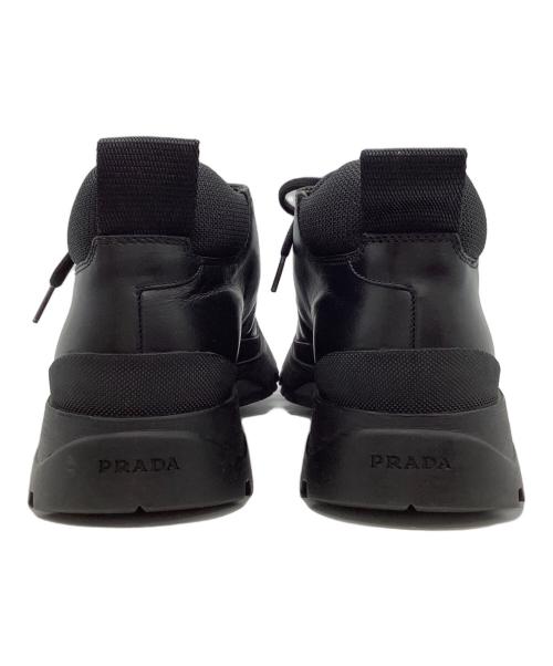 PRADA（プラダ）PRADA (プラダ) SKISKOLAER + OD チャッカーブーツ ブラック サイズ:TG.8の古着・服飾アイテム