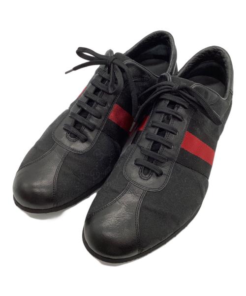 GUCCI（グッチ）GUCCI (グッチ) GG ローカットスニーカー ブラック サイズ:41.5の古着・服飾アイテム