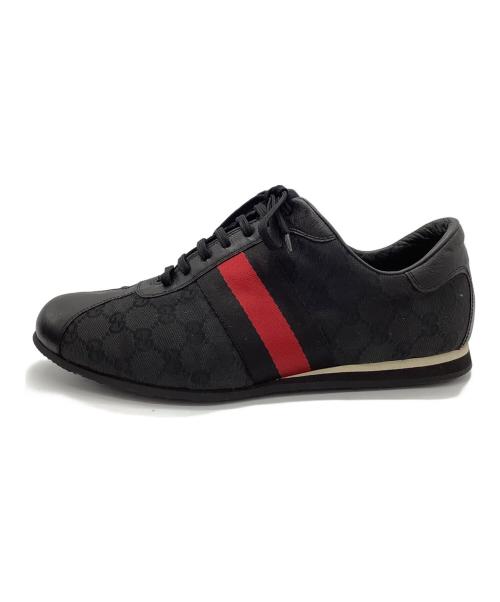 GUCCI（グッチ）GUCCI (グッチ) GG ローカットスニーカー ブラック サイズ:41.5の古着・服飾アイテム