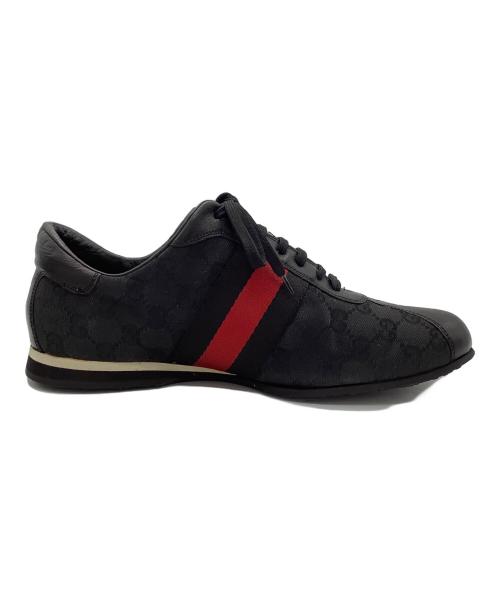 GUCCI（グッチ）GUCCI (グッチ) GG ローカットスニーカー ブラック サイズ:41.5の古着・服飾アイテム