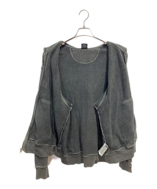 stussy（ステューシー）stussy (ステューシー) BASIC STÜSSY ZIP HOODIE PIGMENT DYED グレー サイズ:Mの古着・服飾アイテム