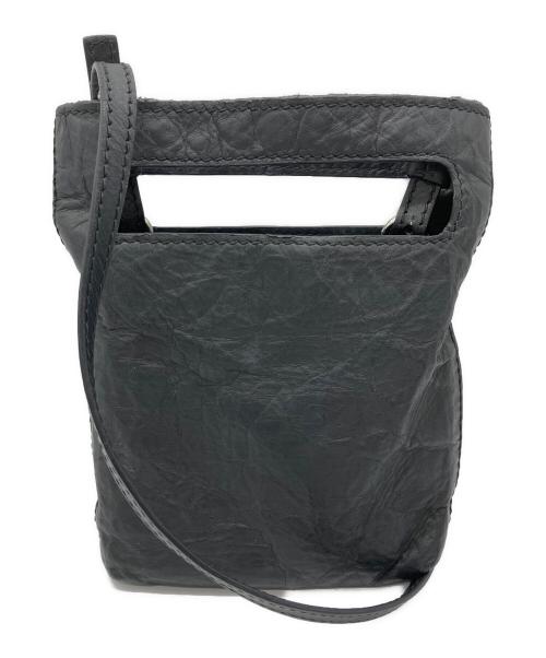 Y-3（ワイスリー）Y-3 (ワイスリー) CRINKLE LEATHER MINI BAG ブラックの古着・服飾アイテム