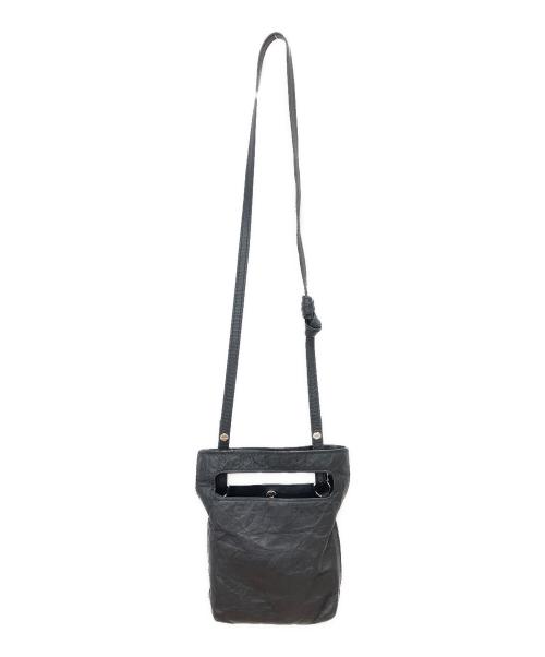 Y-3（ワイスリー）Y-3 (ワイスリー) CRINKLE LEATHER MINI BAG ブラックの古着・服飾アイテム