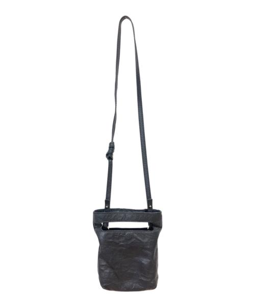 Y-3（ワイスリー）Y-3 (ワイスリー) CRINKLE LEATHER MINI BAG ブラックの古着・服飾アイテム