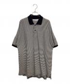 nonnativeノンネイティブ）の古着「CLERK S/S POLO SHIRT C/L PIQUE BORDER」｜ブラック×ホワイト