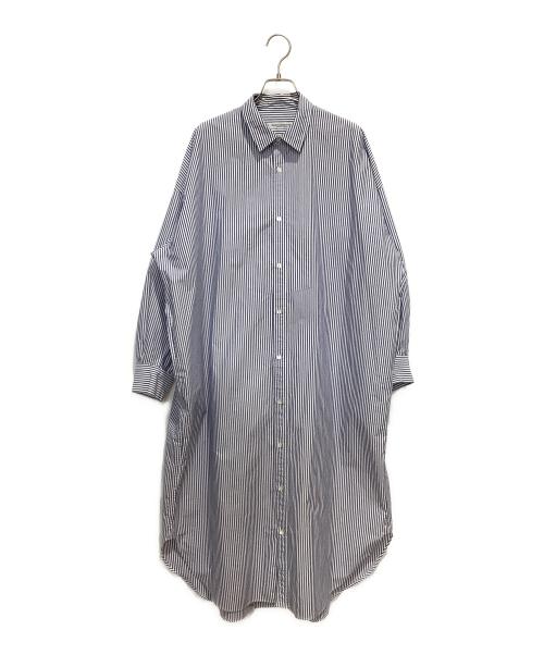journal standard luxe（ジャーナルスタンダード ラックス）JOURNAL STANDARD LUXE (ジャーナルスタンダード ラックス) TCタイプライター シャツワンピース ブルー サイズ:FREEの古着・服飾アイテム