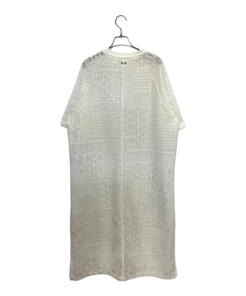 TISSU（ティシュ）tissu (ティシュ) 25SS パッチワークレース スリットワンピース ホワイト サイズ:Fの古着・服飾アイテム