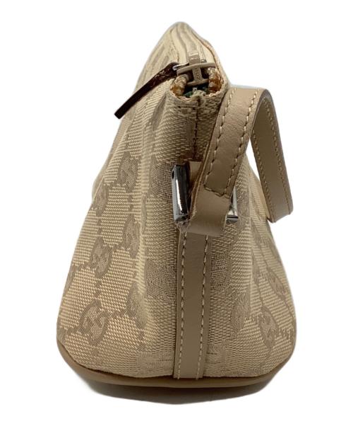 GUCCI（グッチ）GUCCI (グッチ) GG ハンドポーチ ベージュの古着・服飾アイテム