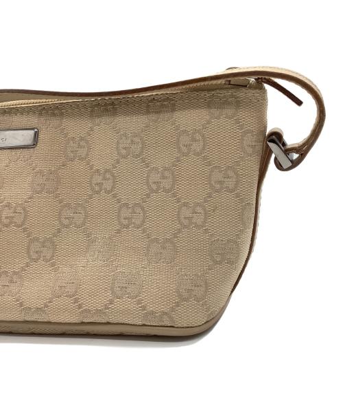 GUCCI（グッチ）GUCCI (グッチ) GG ハンドポーチ ベージュの古着・服飾アイテム