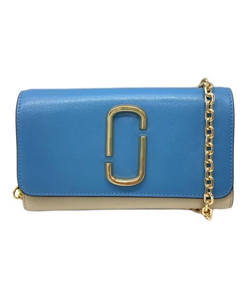 MARC JACOBS（マークジェイコブス）MARC JACOBS (マークジェイコブス) チェーンショルダーバッグ ブルー×ホワイト 未使用品の古着・服飾アイテム