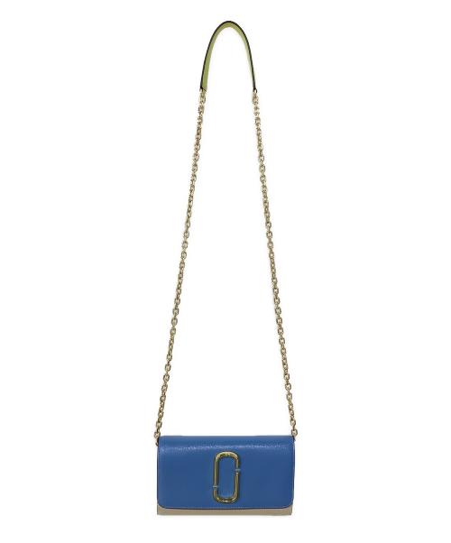 MARC JACOBS（マークジェイコブス）MARC JACOBS (マークジェイコブス) チェーンショルダーバッグ ブルー×ホワイト 未使用品の古着・服飾アイテム