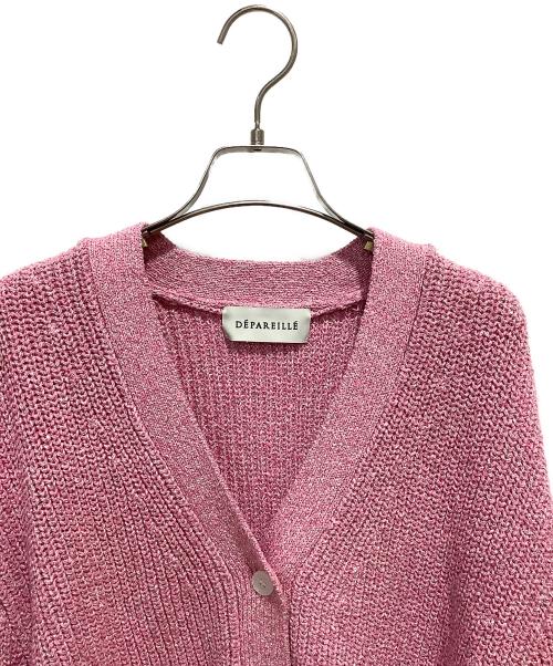 DEPAREILLE（デパリエ）DEPAREILLE (デパリエ) MIX LAME CARDIGAN ピンク サイズ:38の古着・服飾アイテム
