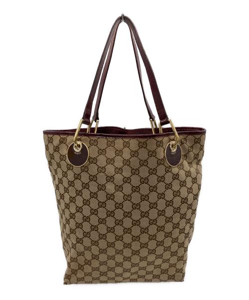 GUCCI（グッチ）GUCCI (グッチ) GG ハンドバッグ ベージュの古着・服飾アイテム