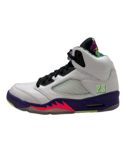 NIKE（ナイキ）NIKE (ナイキ) AIR JORDAN 5 RETRO ホワイト×パープル サイズ:25.5の古着・服飾アイテム