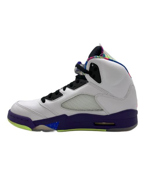 NIKE（ナイキ）NIKE (ナイキ) AIR JORDAN 5 RETRO ホワイト×パープル サイズ:25.5の古着・服飾アイテム