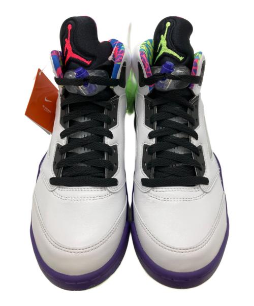 NIKE（ナイキ）NIKE (ナイキ) AIR JORDAN 5 RETRO ホワイト×パープル サイズ:25.5の古着・服飾アイテム