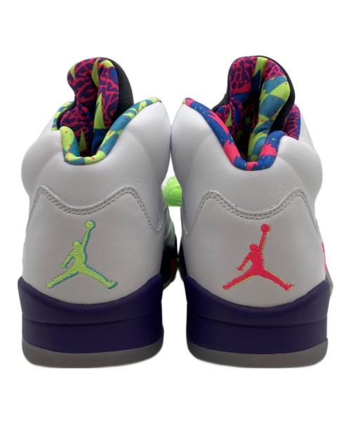NIKE（ナイキ）NIKE (ナイキ) AIR JORDAN 5 RETRO ホワイト×パープル サイズ:25.5の古着・服飾アイテム