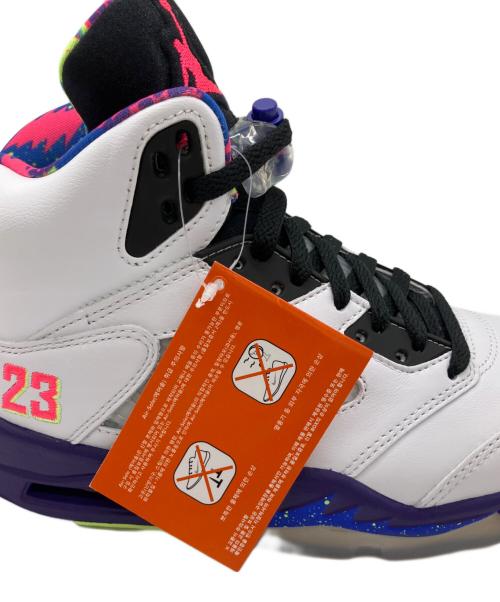 NIKE（ナイキ）NIKE (ナイキ) AIR JORDAN 5 RETRO ホワイト×パープル サイズ:25.5の古着・服飾アイテム