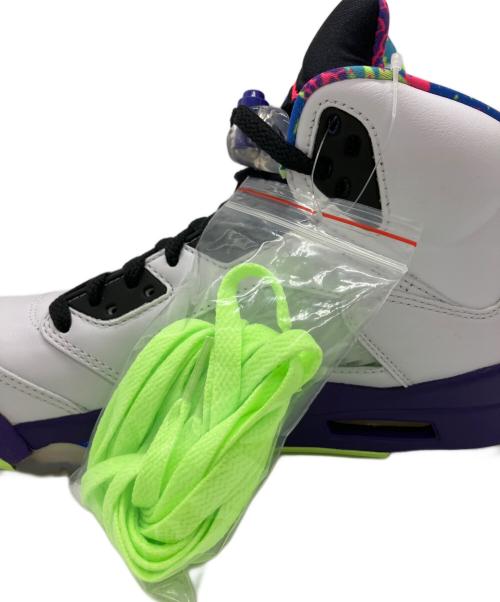 NIKE（ナイキ）NIKE (ナイキ) AIR JORDAN 5 RETRO ホワイト×パープル サイズ:25.5の古着・服飾アイテム