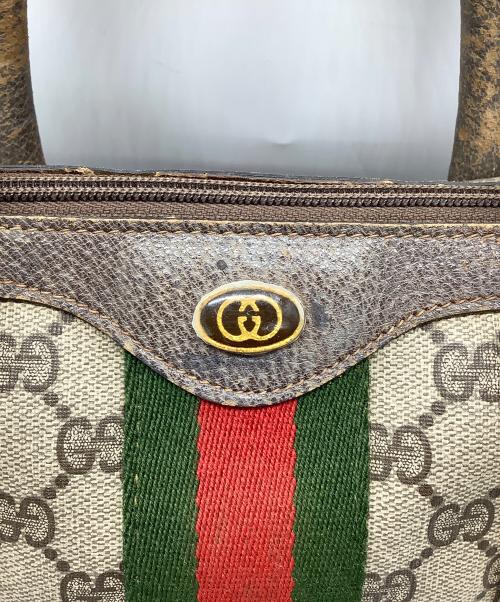 GUCCI（グッチ）GUCCI (グッチ) ボストンバッグ グレーの古着・服飾アイテム