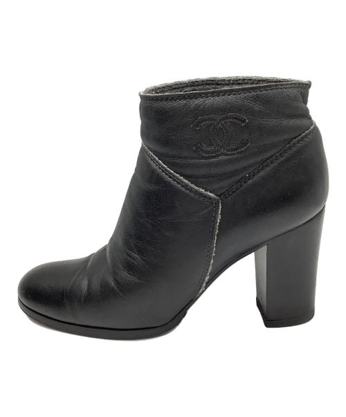 CHANEL（シャネル）CHANEL (シャネル) ショートブーツ ブラック サイズ:37.5の古着・服飾アイテム