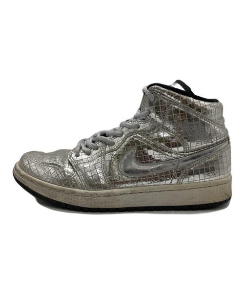 NIKE（ナイキ）NIKE (ナイキ) WMNS AIR JORDAN 1 MID SE Disco Ball シルバー サイズ:25の古着・服飾アイテム