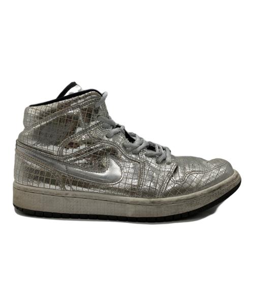 NIKE（ナイキ）NIKE (ナイキ) WMNS AIR JORDAN 1 MID SE Disco Ball シルバー サイズ:25の古着・服飾アイテム