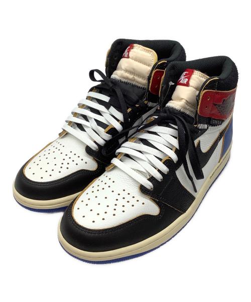 NIKE（ナイキ）NIKE (ナイキ) FRAGMENT DESIGN (フラグメントデザイン) UNION (ユニオン) ハイカットスニーカー ホワイト×ブラック×レッド×ブルー サイズ:27.5 未使用品の古着・服飾アイテム