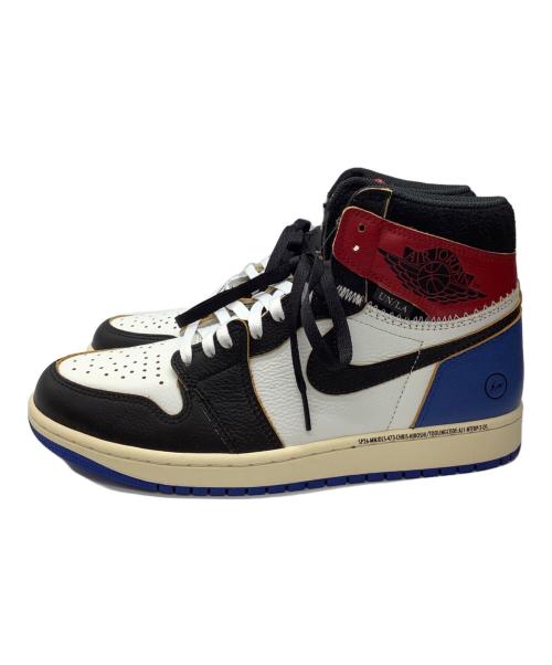 NIKE（ナイキ）NIKE (ナイキ) FRAGMENT DESIGN (フラグメントデザイン) UNION (ユニオン) ハイカットスニーカー ホワイト×ブラック×レッド×ブルー サイズ:27.5 未使用品の古着・服飾アイテム