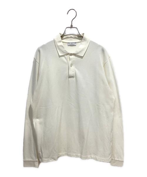 ELACIO（エラシオ）elacio (エラシオ) 長袖ポロシャツ ホワイト サイズ:Lの古着・服飾アイテム