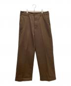 AURALEEオーラリー）の古着「WASHED FINX CHINO WIDE PANTS」｜ブラウン
