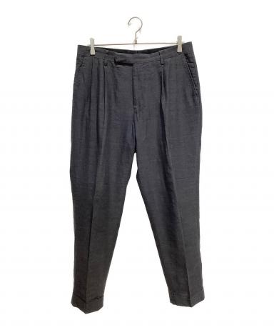 中古・古着通販】COMOLI (コモリ) リネンウール2タックパンツ グレー