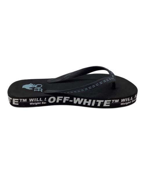 OFFWHITE（オフホワイト）OFFWHITE (オフホワイト) RUBBER FLIP FLOP ブラックxホワイト サイズ:43の古着・服飾アイテム