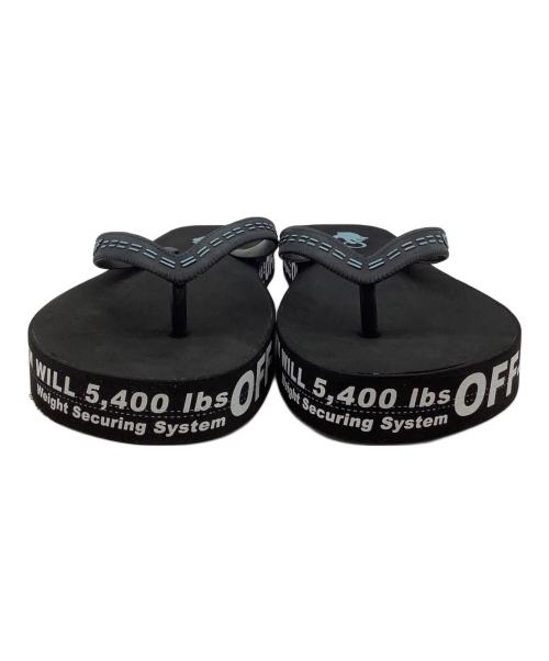OFFWHITE（オフホワイト）OFFWHITE (オフホワイト) RUBBER FLIP FLOP ブラックxホワイト サイズ:43の古着・服飾アイテム