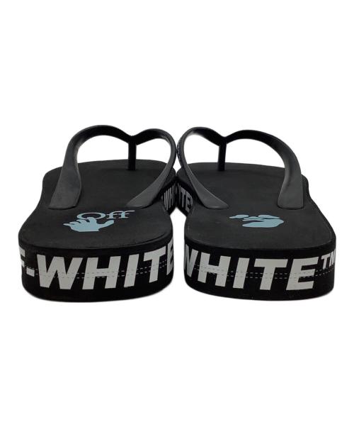 OFFWHITE（オフホワイト）OFFWHITE (オフホワイト) RUBBER FLIP FLOP ブラックxホワイト サイズ:43の古着・服飾アイテム