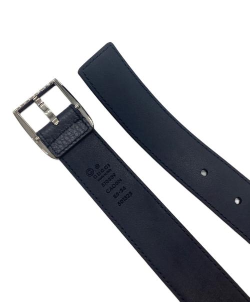 GUCCI（グッチ）GUCCI (グッチ) レザーベルト ブルーの古着・服飾アイテム