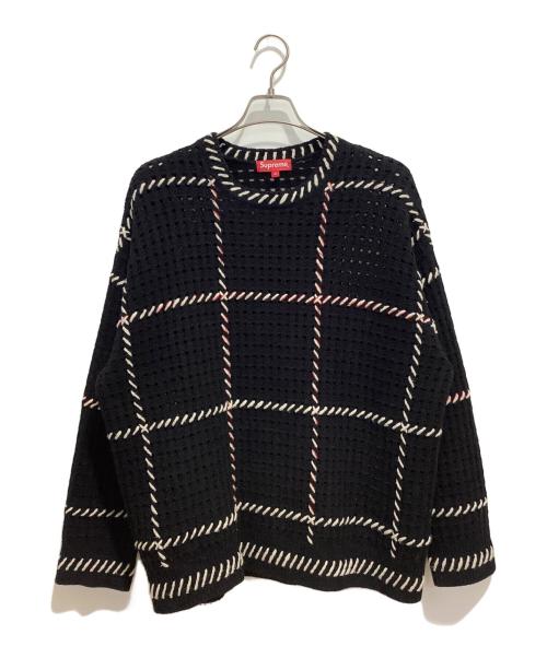SUPREME（シュプリーム）SUPREME (シュプリーム) Quilt Stitch Sweater ブラック サイズ:Mの古着・服飾アイテム