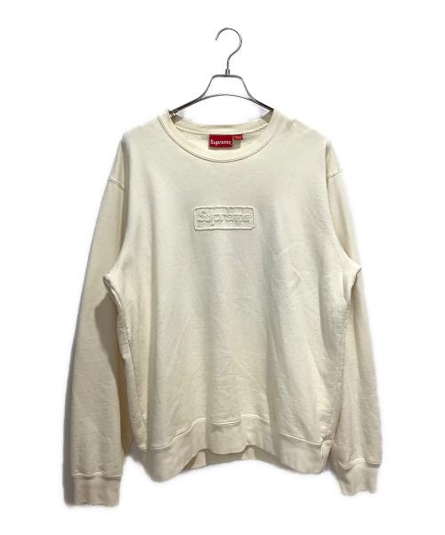 SUPREME（シュプリーム）Supreme (シュプリーム) Cutout Logo Crewneck ホワイト サイズ:Lの古着・服飾アイテム