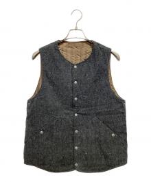 anachronorm（アナクロノーム）の古着「Herringbone Mid-Layer Quilt Warm Vest」｜グレー