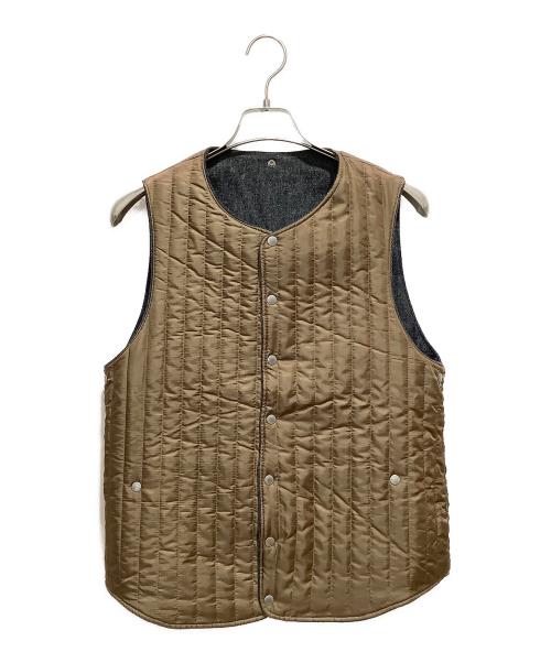 anachronorm（アナクロノーム）anachronorm (アナクロノーム) Herringbone Mid-Layer Quilt Warm Vest グレー サイズ:01の古着・服飾アイテム