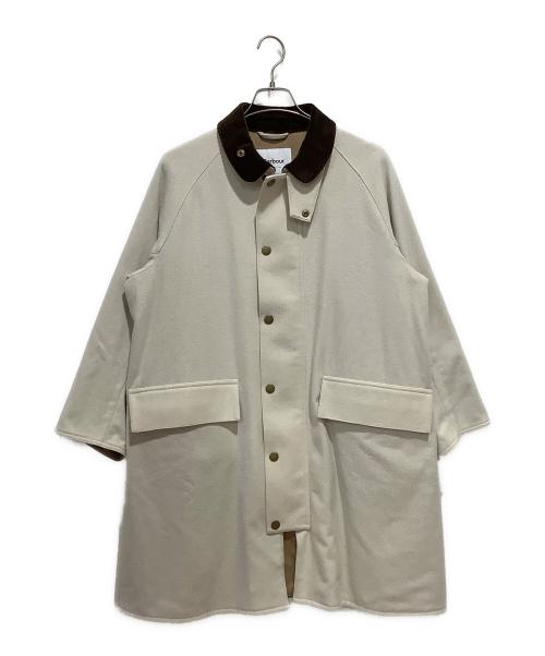 Barbour（バブアー）Barbour (バブアー) SHIPS (シップス) BURGHLEY MODIFI ソリッドコート ホワイト サイズ:Mの古着・服飾アイテム