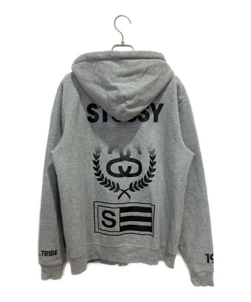 stussy（ステューシー）stussy (ステューシー) ジップパーカー グレー サイズ:Mの古着・服飾アイテム