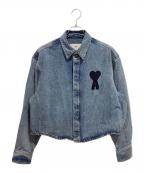 AMI PARISアミ パリス）の古着「Ami De Coeur Cropped Shirt」｜インディゴ