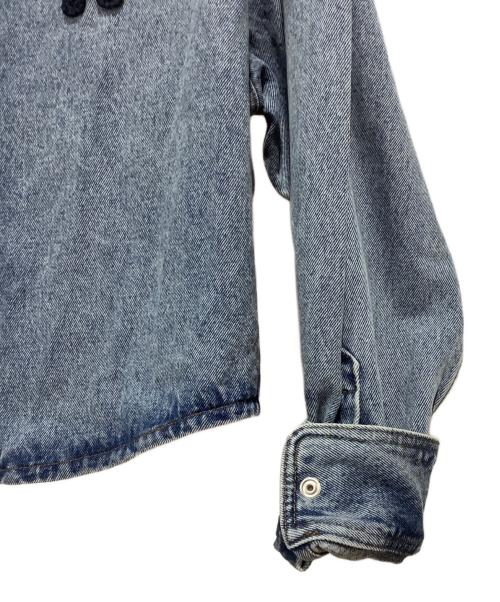 AMI PARIS（アミ パリス）AMI PARIS (アミ パリス) Ami De Coeur Cropped Shirt インディゴ サイズ:Mの古着・服飾アイテム