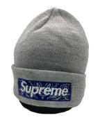 SUPREME×New Eraシュプリーム×ニューエラ）の古着「19AW Bandana Box Logo Beanie」｜グレー